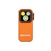 Olight Oclip Pro オレンジ クリップライト 正面図 3つのLED光源と頑丈なアルミボディを搭載したアウトドアや防災用の多機能ミニライト