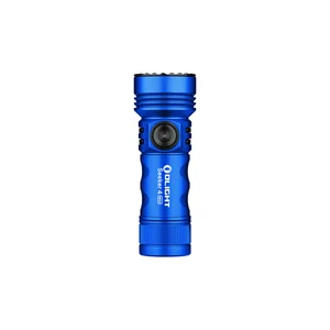 Olight Seeker 4 Mini ブルーの正面LEDライト。コンパクトで強力な防災・アウトドア用のハンディライト。
