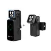 Olightの黒いOclip 2 Ultra小型EDCライト。デジタル残量表示の正面と、クリップ付きで角度調整可能なヘッドの側面を示した、アウトドアや日常使いに最適なクリップライトの製品画像。