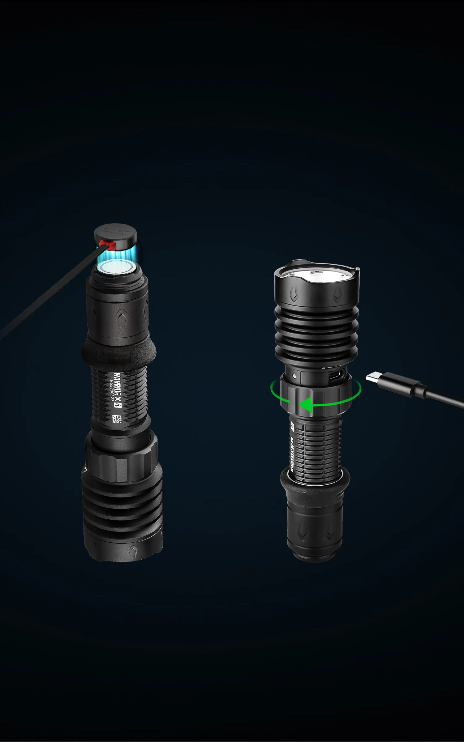 Warrior X 4 タクティカル懐中電灯 2600ルーメン 高輝度 LEDライト