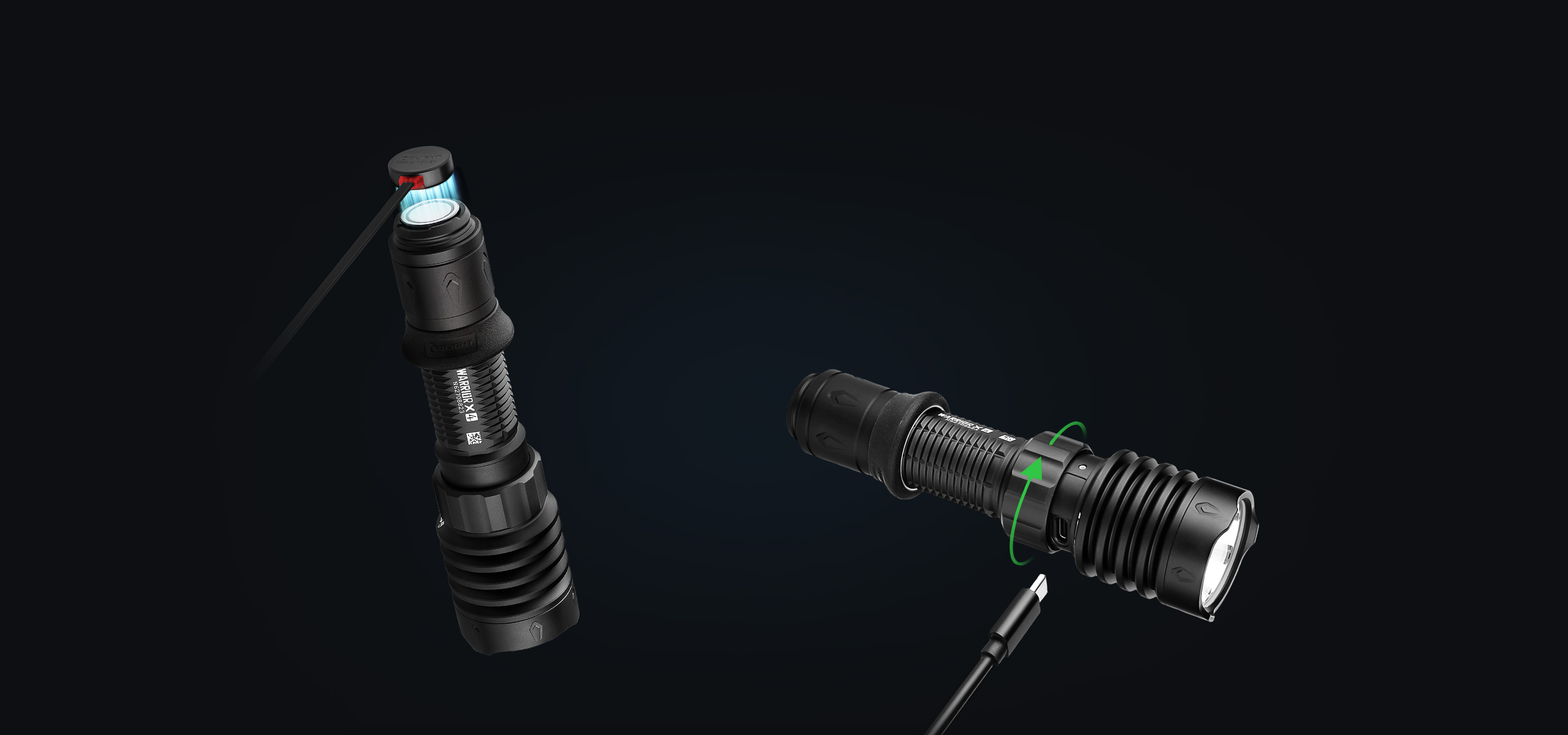 Warrior X 4 タクティカル懐中電灯 2600ルーメン 高輝度 LEDライト