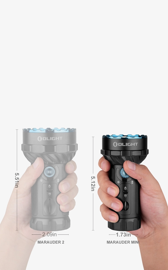 オーライトマローダミニ。7000ルーメン OLIGHT Marauder Mini LED懐中電灯 7000ルーメン 充電式