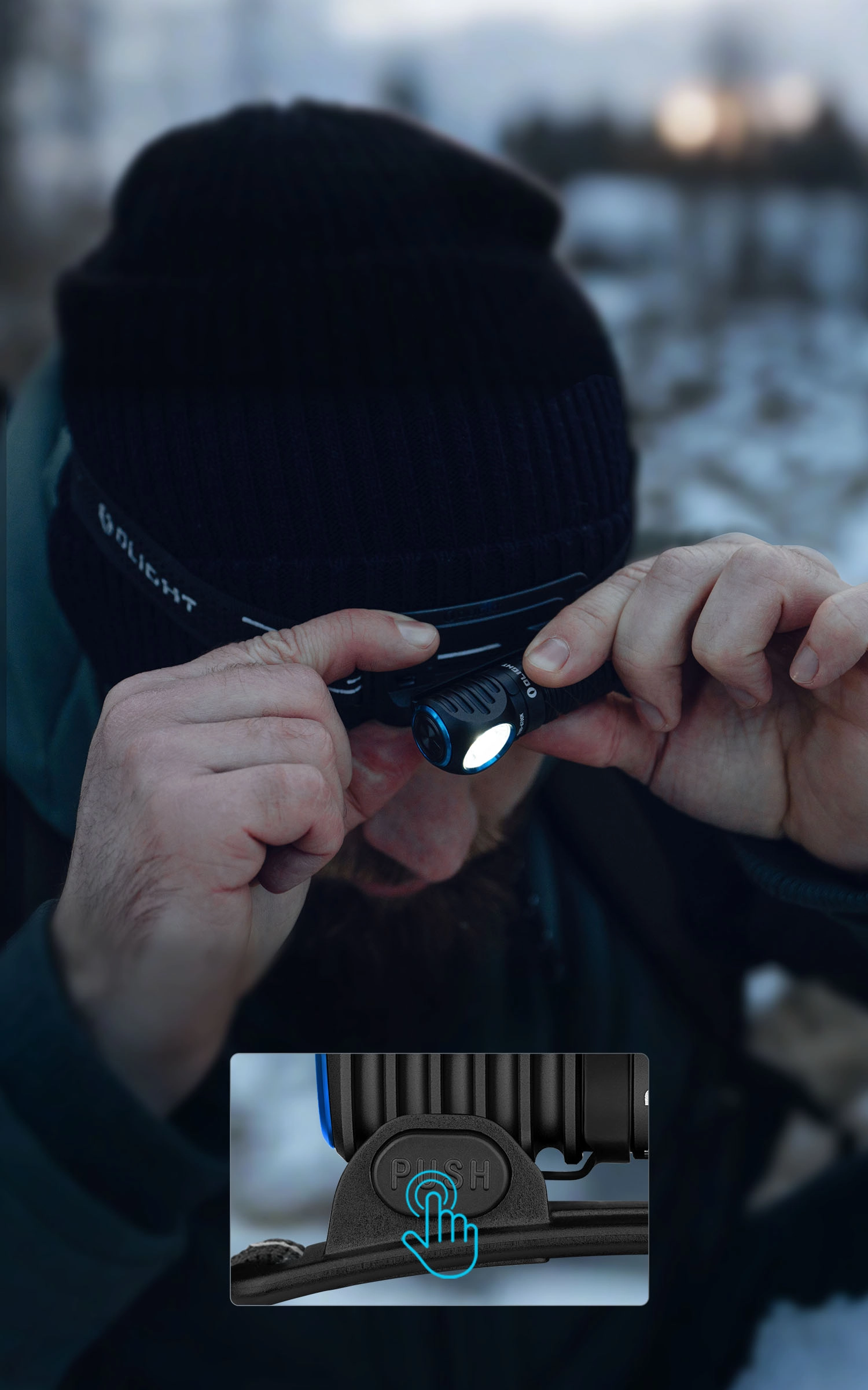 Perun 3 Mini｜60日間駆動の超軽量L型ヘッドライト - 1250ルーメン/54g