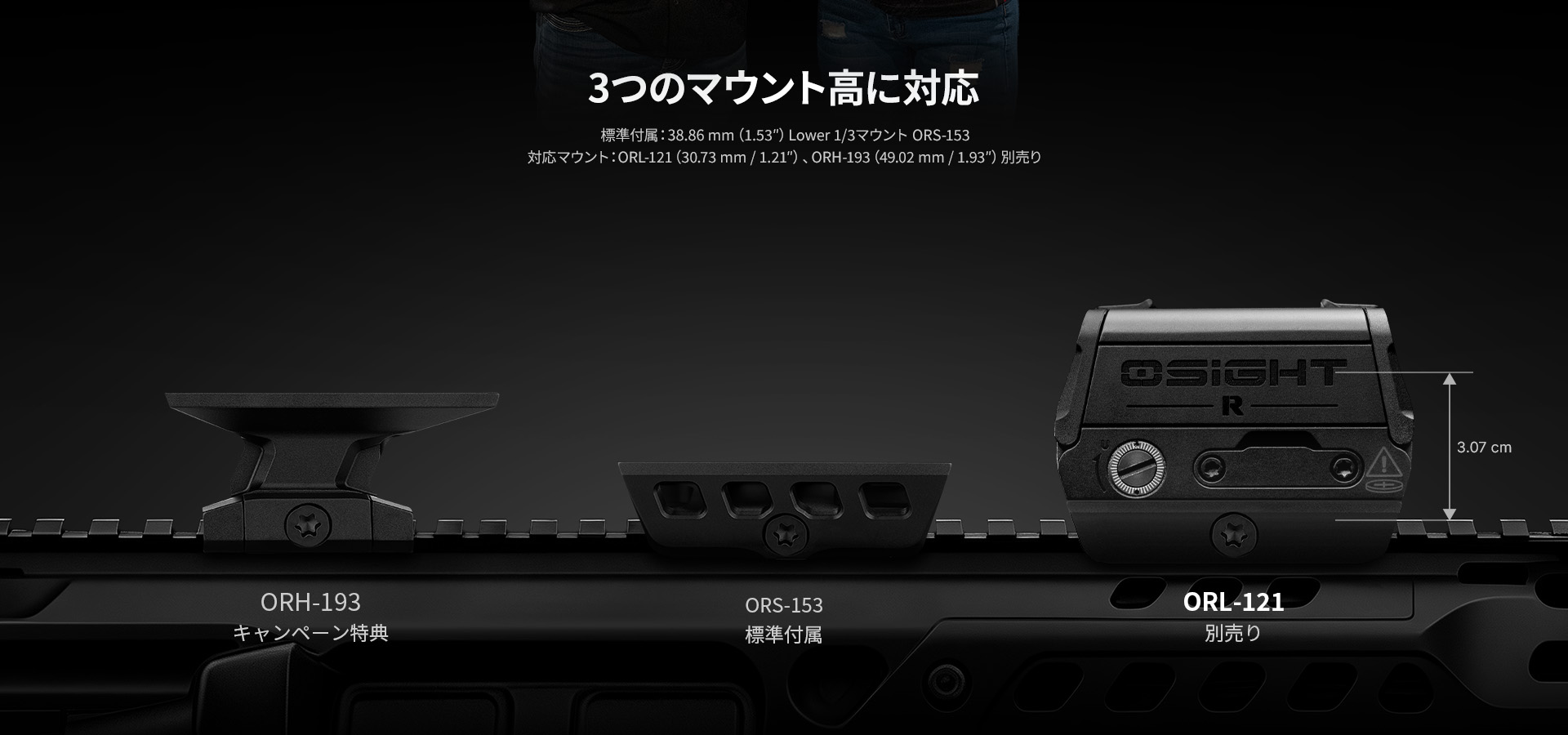 Osight R ドットサイト タクティカル光学照準器 IPX8防水 3種