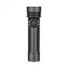 Olight Seeker 4 Pro ブラック 充電式LED懐中電灯の正面外観、滑り止めラバーグリップとダイヤル式スイッチを備えたアウトドアや防災用の高輝度フラッシュライト