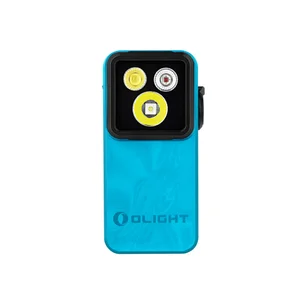 Olight Oclip 2 Pro ブルー 充電式クリップライト 角度調整可能なLEDヘッドと強力クリップ付きのアウトドア・防災用ミニフラッシュライト