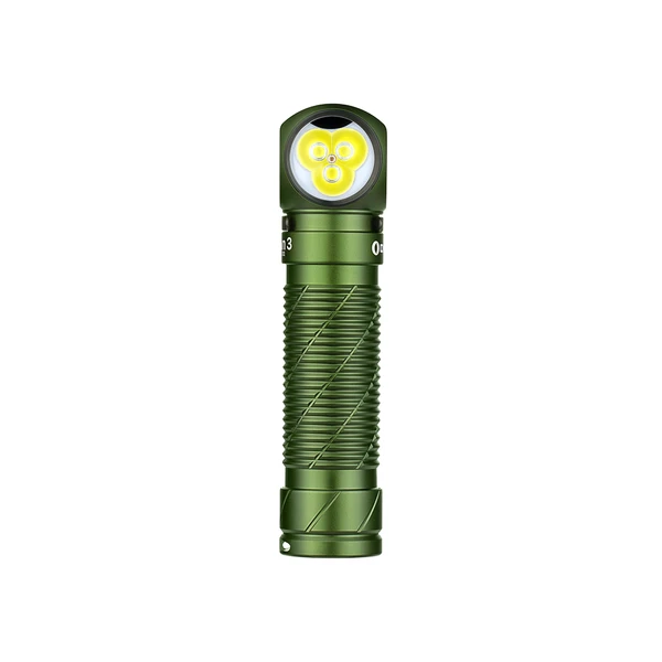 OLIGHT Perun 2 Miniヘッドランプ、L字型懐中電灯、グリーン