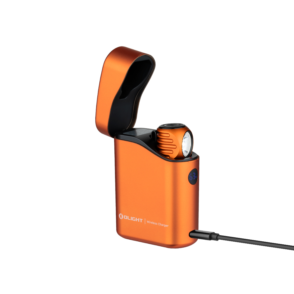 OLIGHT Wireless Charger ペルン3 充電ケース オレンジ Perun 3 Mini Baton 4 Premium セット LEDヘッドライト 60日駆動 54g超