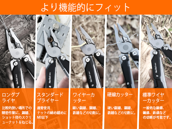 OSelect NexTool W40 マルチツール ラチェットレンチ プライヤー 9in1