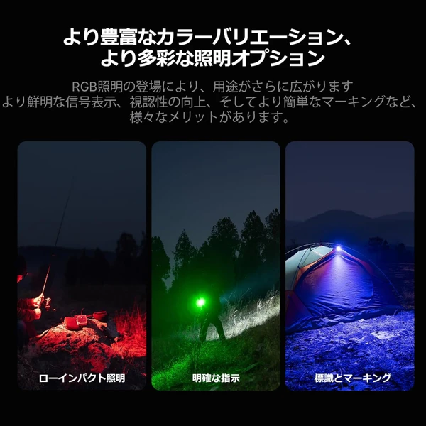Oclip Pro S クリップ式懐中電灯 5-in-1マルチカラーLED UV RGBミニ