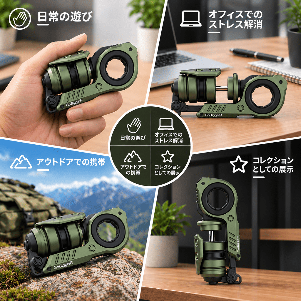 フィジェットトイ　GobiggeR Sinian Lite グリーン OSelect GoBiggeR Sinian Liteハンドスピナー ストレス解消EDCフィ