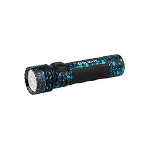 OLIGHT Seeker 4 Pro 黒と青のスプラッター柄LED懐中電灯
