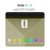 Olight Oclip 2 Ultra カーキのOclipビート機能を示すクローズアップ画像。使用時間に応じて白からピンクまで変化するマルチカラーLEDインジケーターの仕様。