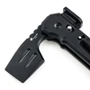 HX OUTDOORSのDC53スチール製タクティカル折りたたみハチェット。黒の滑り止めハンドルと頑丈なブレードを備えたアウトドア用キャンプ斧。