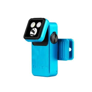 Olight Oclip 2 Pro ブルー 充電式クリップライト 角度調整可能なLEDヘッドと強力クリップ付きのアウトドア・防災用ミニフラッシュライト