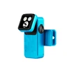 Olight Oclip 2 Pro ブルー 斜めから見たクリップ付きLEDライト 角度調整可能なヘッドと3つの光源を搭載したアウトドア・日常用防災コンパクトフラッシュライト
