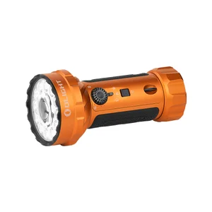 Olight オレンジ Marauder Mini 2 正面 高輝度懐中電灯と投光器を搭載し、アウトドアでの使用に最適