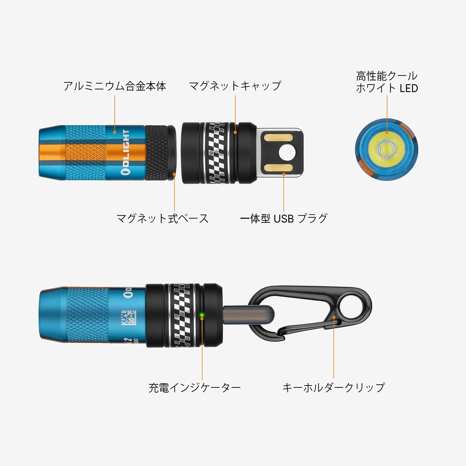 iMini 2 キーライト Micro USB充電 - Olight Japan