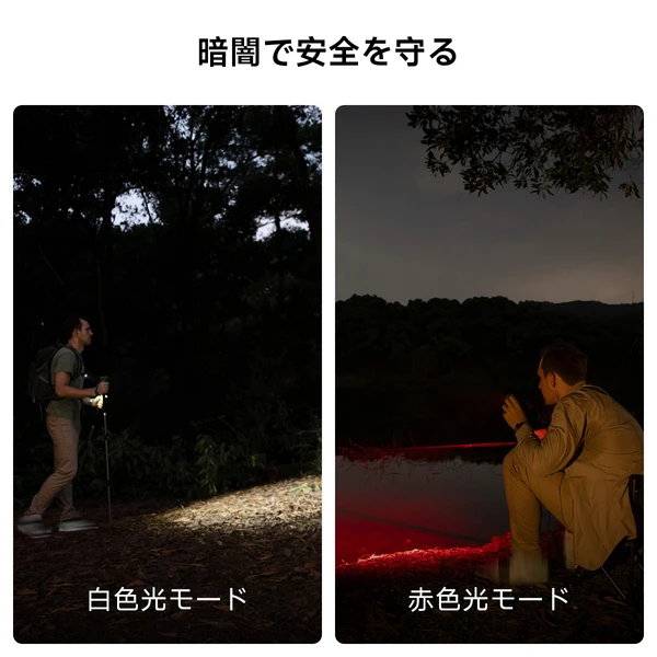 Oclip Pro EDCクリップライト 500ルーメン LED懐中電灯 赤色光モード