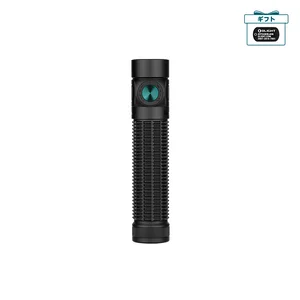 Olight Baton Ultra ブラック フラッシュライト フロントビュー ハンズフリーでマグネット充電対応の強力懐中電灯