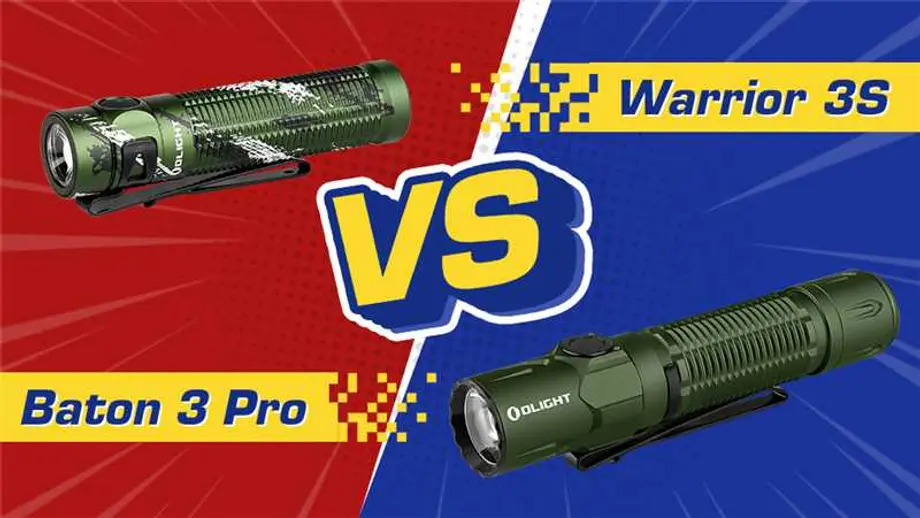 Olight Baton 3 ProとWarrior 3Sの懐中電灯対決