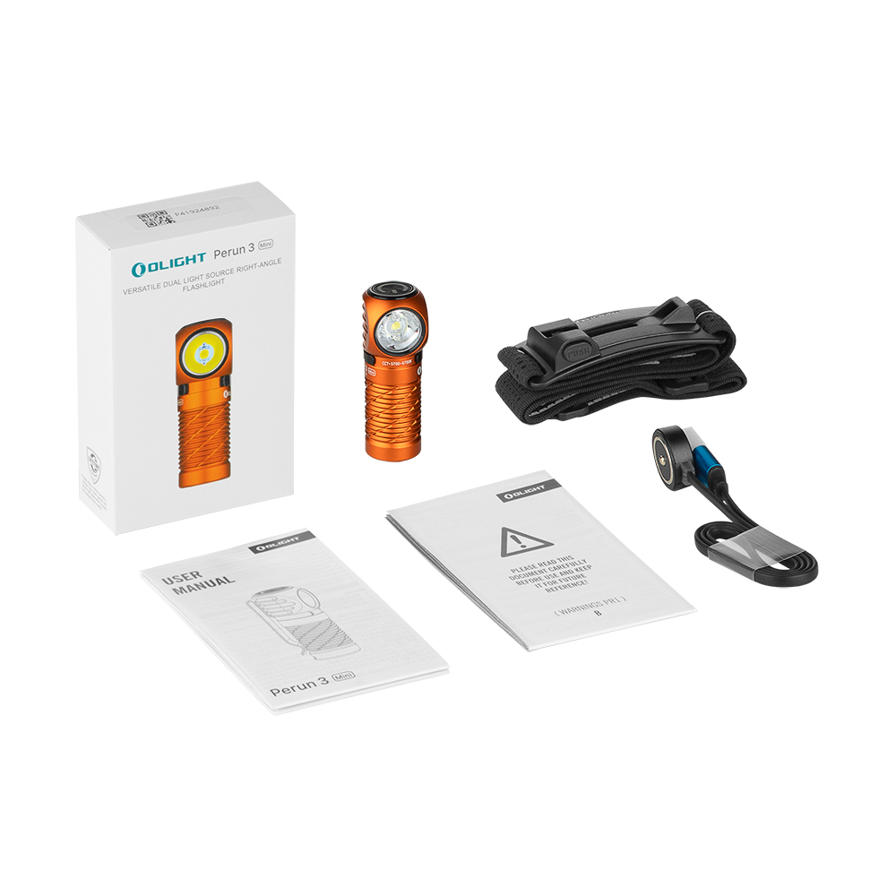 Perun 3 Mini｜60日間駆動の超軽量L型ヘッドライト - 1250ルーメン/54g