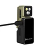 Olight Oclip 2 Ultra カーキ 充電器ドック付きクリップライトの斜め側面カット USB充電中の防災や日常使いに便利なマルチライト