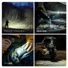 LEDマルチライトの活用シーン。夜間のアウトドアや山道散策、車のエンジンルームのメンテナンス、暗いバッグの中身探し、夜間に車のハッチバックに腰掛けて行う読書など、様々な場面で役立つ万能ライトの使用例。
