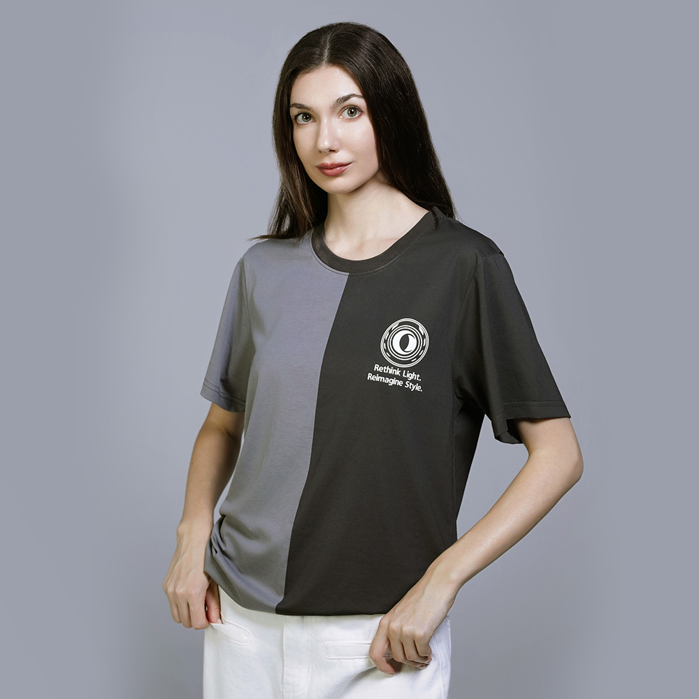 PHABLIC × UUU コラボ 限定Tシャツ グレー 2025 O-Fan Day ArkPro Tシャツ UV反応グラフィックプレミアム素材
