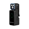 Olight Oclip 2 Ultra 黒の斜め前外観 緑色のバッテリー残量インジケーターと多機能クリップを備えた夜間や防災用の超小型LEDクリップライト