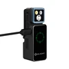 Olightの充電中を示す黒のOclip 2 Ultraクリップライト、バッテリー残量インジケーターが表示された斜めからの製品写真、日常使いやアウトドアの防災用ライトに最適