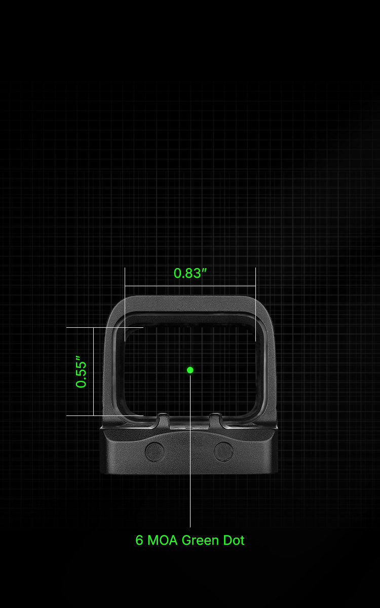 Osight SE 密閉型ドットサイト 6MOA グリーンドット RMSc 非球面レンズ