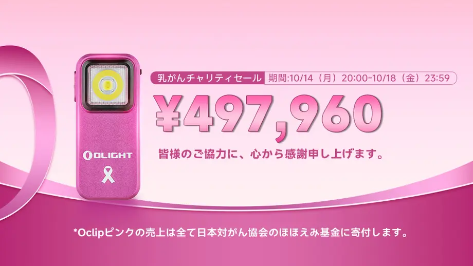 オーライト2024ピンクリボンチャリティーセール