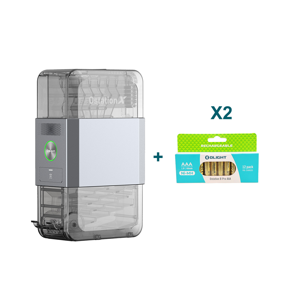 Ostation X AAA 充電器 単4電池 お得セット 自動充電3in1スマート
