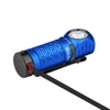 Olight Perun Mini懐中電灯青、磁気充電、MCC1Aケーブルと充電器。