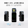 Olight Oclip 2 Ultra 黒の携帯型充電ケース付きクリップライト3角度外観。1000mAh大容量バッテリーと残量インジケーター搭載で、長時間のキャンプや夜間作業、防災対策などマルチに活躍。