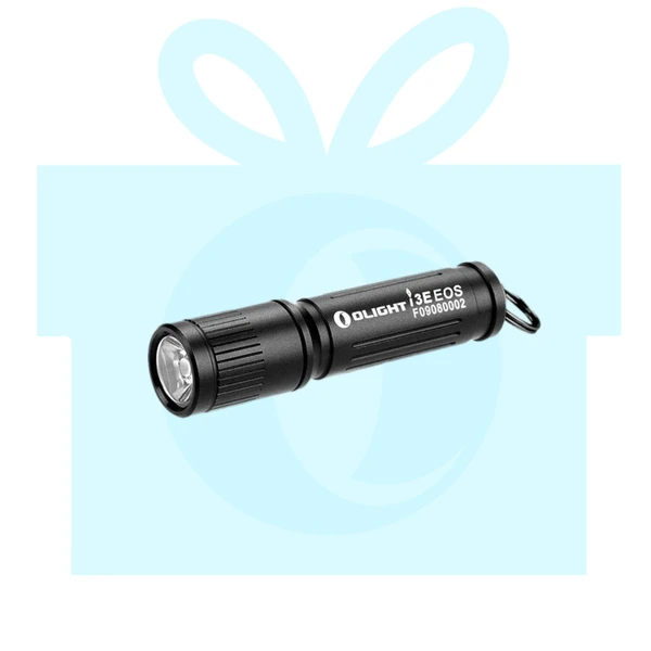 Olight ブラック I3E LED懐中電灯、キーリング付きで日常使いに最適