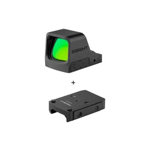Olight Osight CとOsight Kのブラックなドットサイトとマウントプレートセット。正確なターゲット捕捉のためのライフルスコープアクセサリー。